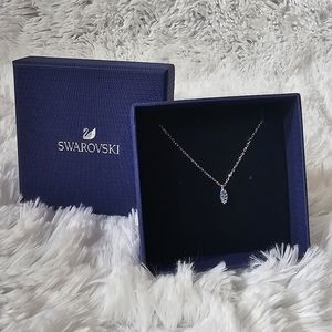 Swarovski Silver Chain with Blue Pendant